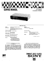 Sony CDP-710 - Service Manual 